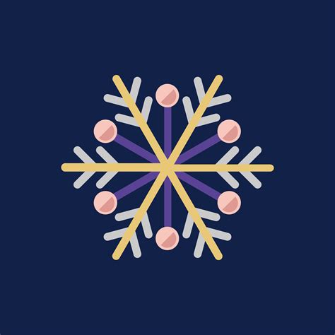 Illustration of a colorful snowflake pattern - Download Free Vectors ...