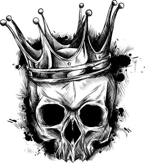 Black And White Crown Drawing