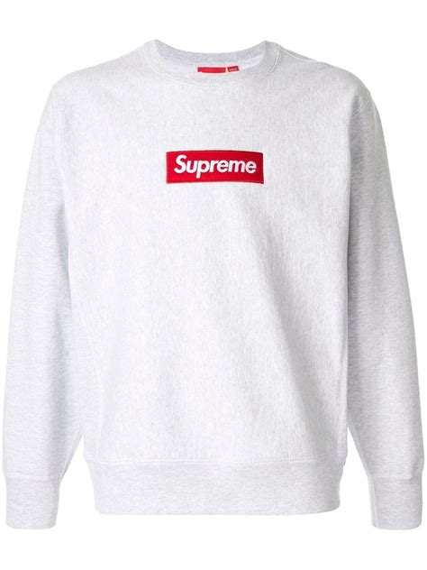 Supreme box logo crew neck - Grey in 2020 (With images) | Supreme ...