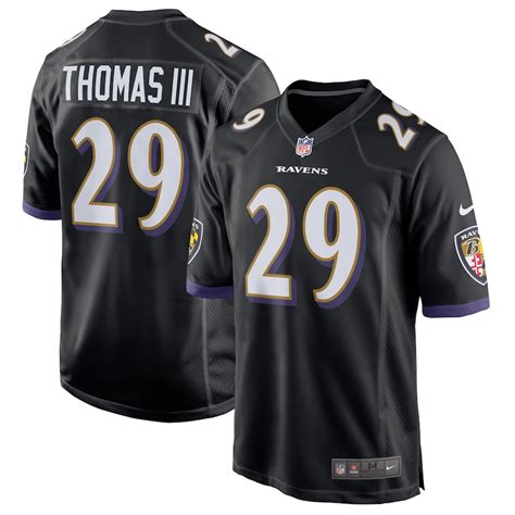 Men's Nike Earl Thomas Black Baltimore Ravens Game Jersey