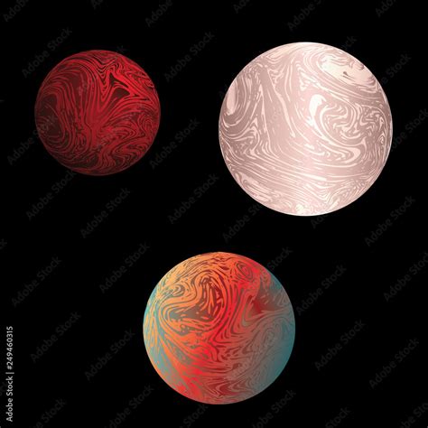 Colorful marble planet Stock Vector | Adobe Stock