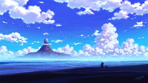 4K Ultra HD Anime Sky Landscape by dengaku