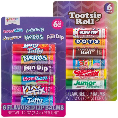 12pc Candy Flavored Lip Balm Assorted Flavors (Tootsie Roll and Candy) | Flavored lip balm, The ...