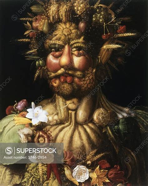 Rudolf II (Vertumnus), c1590, Holy Roman Emperor as Vertumnus, ancient Roman god of seasons ...