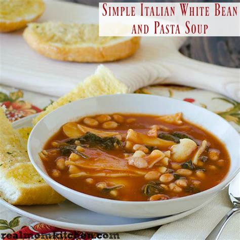 Simple Italian White Bean and Pasta Soup plus more pasta recipes - Soups