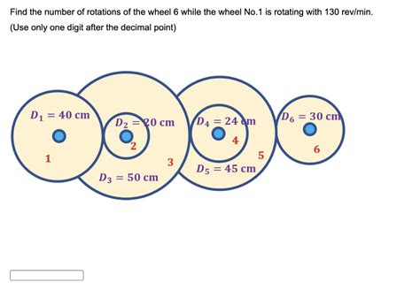 Solved Find the number of rotations of the wheel 6 while the | Chegg.com