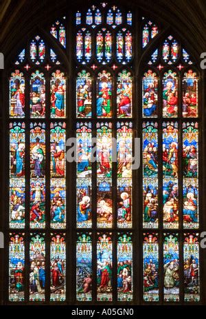 Medieval stained glass, Gloucester Cathedral, Gloucestershire, England, UK Stock Photo - Alamy