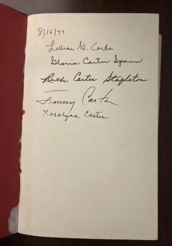 Jimmy Carter Family Tree Signed Away From Home: Letters To My Family ...