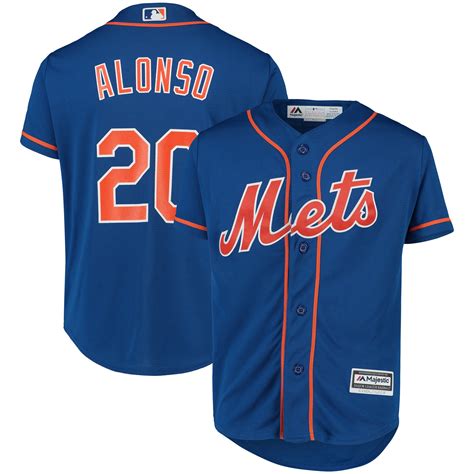 Youth New York Mets Pete Alonso Majestic Royal Home Official Cool Base ...