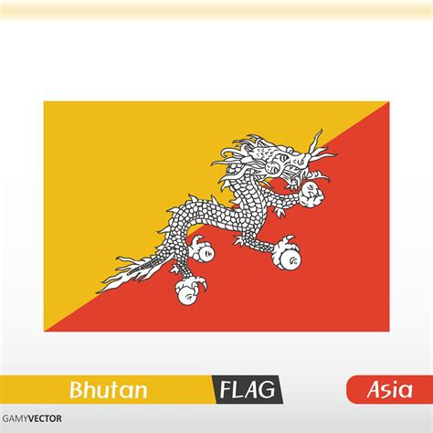 Bhutan Flag Vector | GamyVector