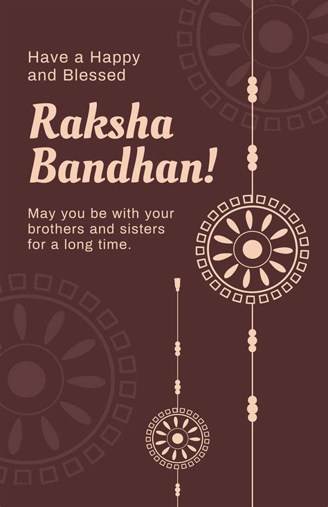 Raksha Bandhan Greeting Poster Template in PSD, Illustrator, Pages ...