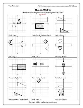 Translations Worksheet Answer Key - Practice 9 1 Translations Worksheet ...