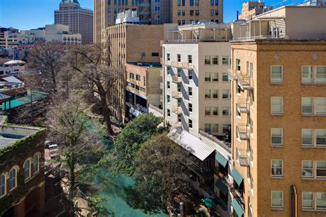 View of the San Antonio Riverwalk from the Hyatt Regency San Antonio ...