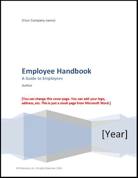 Employee Handbook Template – HR Enterprise