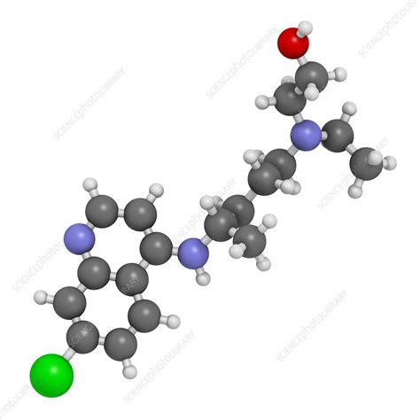 Hydroxychloroquine malaria drug molecule - Stock Image - F011/9859 ...