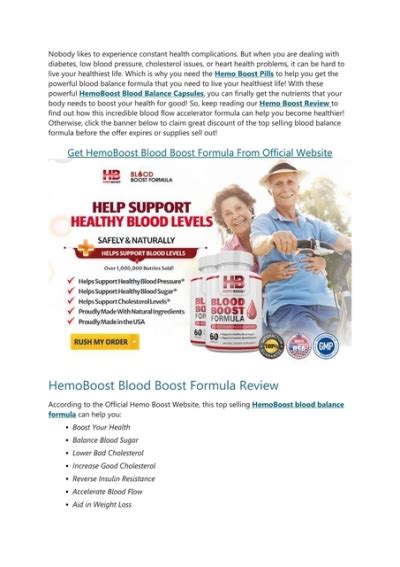 Hemo Boost Blood Boost Formula