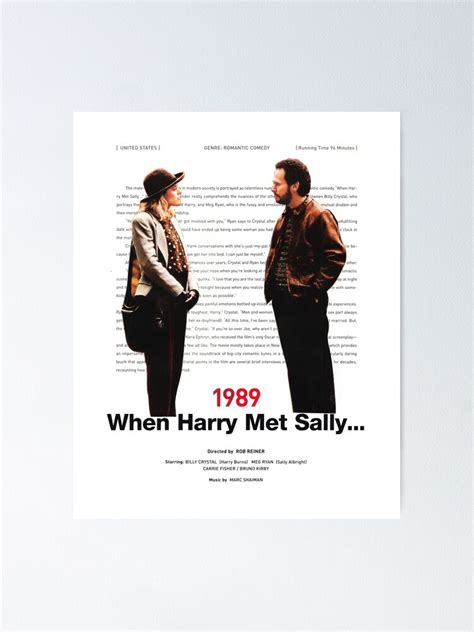 "when Harry Met Sally" Poster for Sale by NumbLock | Redbubble