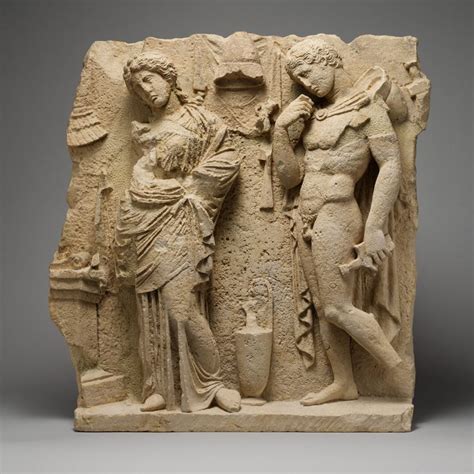 Limestone funerary relief | Greek, South Italian, Tarentine | Hellenistic | The Metropolitan ...