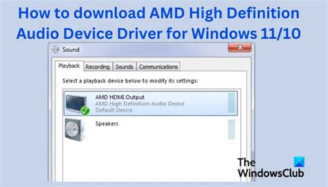 Download AMD High Definition Audio Device Driver for Windows 11