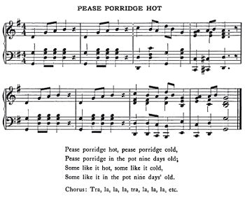 Pease Porridge Hot Song Lyrics and Music