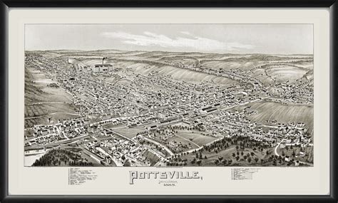 Pottsville, PA 1889 - Vintage City Maps