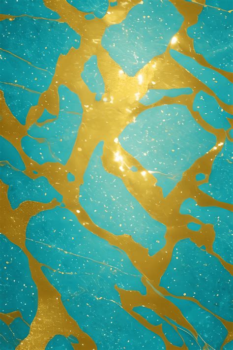 Aqua Background with Shiny Gold Glitter and Marble Texture · Creative Fabrica