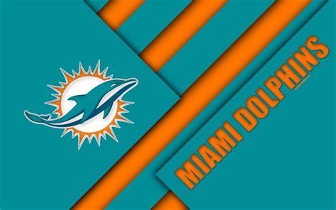 Download wallpapers Miami Dolphins, AFC East, 4k, logo, NFL, green ...