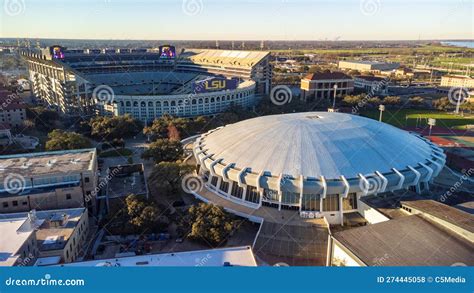 The Pete Maravich Assembly Center and Tiger Stadium on LSU Campus in Baton Rouge, LA Editorial ...