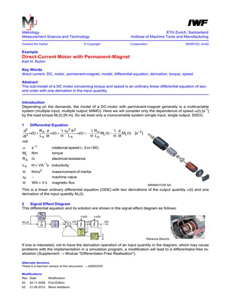 Direct-Current Motor with Permanent