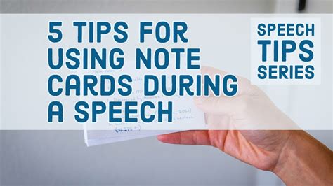 5 Tips for Using Note Cards During a Speech - YouTube