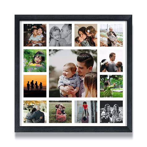 Buy Dhruvi Studio & Gifting Personalised Photo Collage Frames | 13 Photos Black Frame | Photos ...