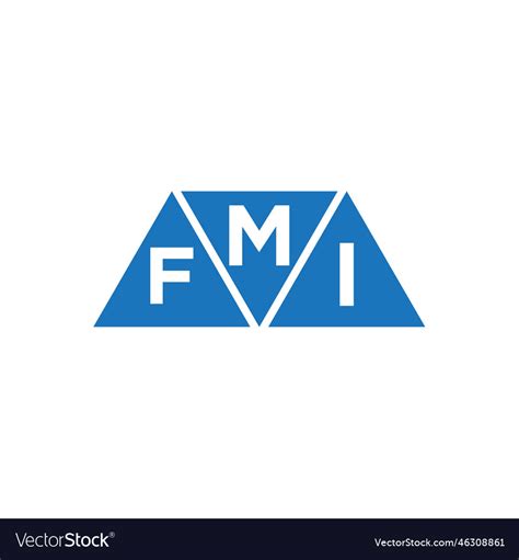 Mfi abstract initial logo design on white Vector Image