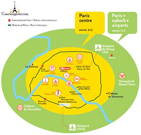 Paris Metro Pass - map of zones 1-3, metro pass prices and information. Can be purchased at ...