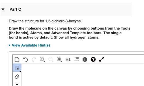 Solved Part C Draw the structure for 1,5-dichloro-3-hexyne. | Chegg.com