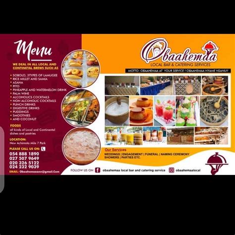Obaahemaa local bar & catering services | Accra