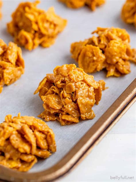 Cornflake Cookies {Easy No Bake Recipe!} - Belly Full