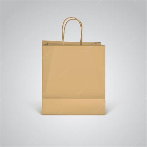 Premium Vector | Paper bag concept with mockup