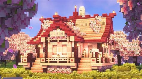 Minecraft - How to Build a Cherry Blossom Survival House (1.20 ...