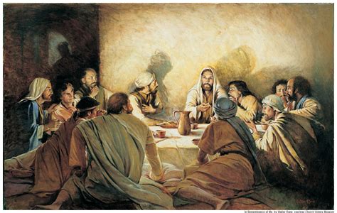 Last Supper (Judas' shadow to the left, leaving to betray Christ ...