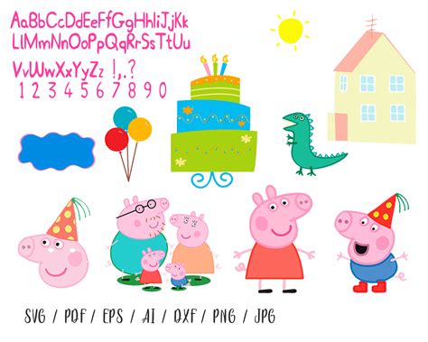 Peppa Pig Svg Birthday Party Svg Peppa Birthday Svg Peppa Svg | Etsy