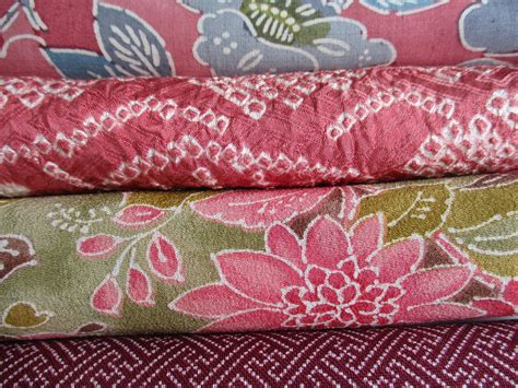 Sample pack vintage Japanese kimono fabric 4 designs each | Etsy ...