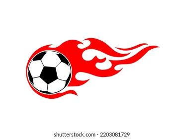 Illustration Flaming Soccer Ball Stock Vector (Royalty Free) 2203081729 | Shutterstock