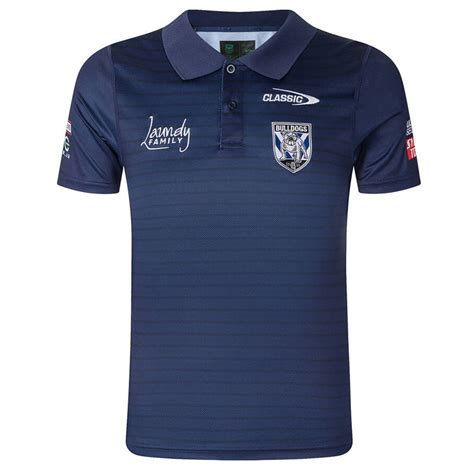 Buy 2022 Canterbury Bulldogs NRL Media Polo Shirt - Mens - Your Jersey