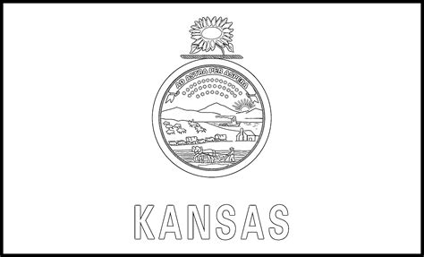 Kansas Flag Coloring Page – State Flag Drawing – Flags Web