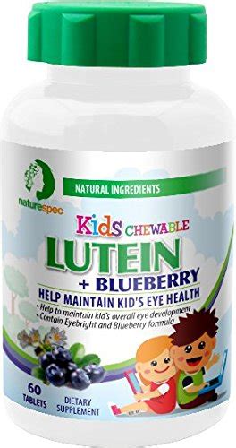 Nature Spec Kids Chewable Lutein eye supplement blueberry Zinc taurine Vitamins | eBay