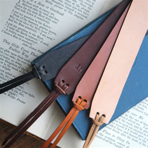 Personalised Leather Bookmark By Hyde Wares