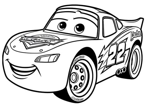 Cute Lightning McQueen Image coloring page - Download, Print or Color Online for Free