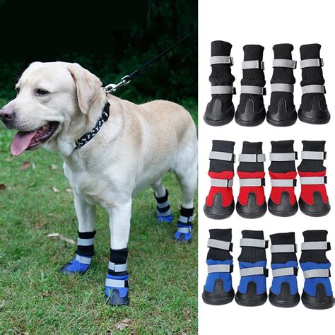 Outdoor Large Dog Shoes Anti Slip Winter Big Dog Boots for Medium Large Dogs Golden Retriever ...