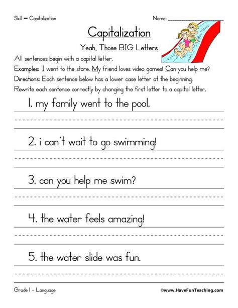 correct the sentence worksheet complete sentence worksheets pdf ...