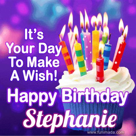 Happy Bday Stephanie Cake GIF - Happy Bday Stephanie Cake Candles - Discover & Share GIFs